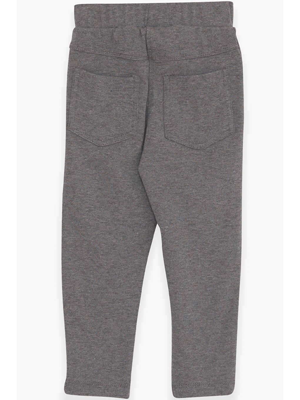 Kız Bebek Tayt Pantolon Arkası Cepli Koyu Gri Melanj (2 Yaş)-1