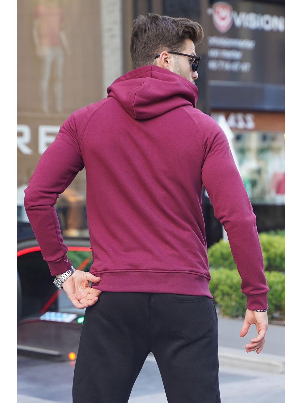 Madmext Bordo Kapüşonlu Sweatshirt 6151 - 2