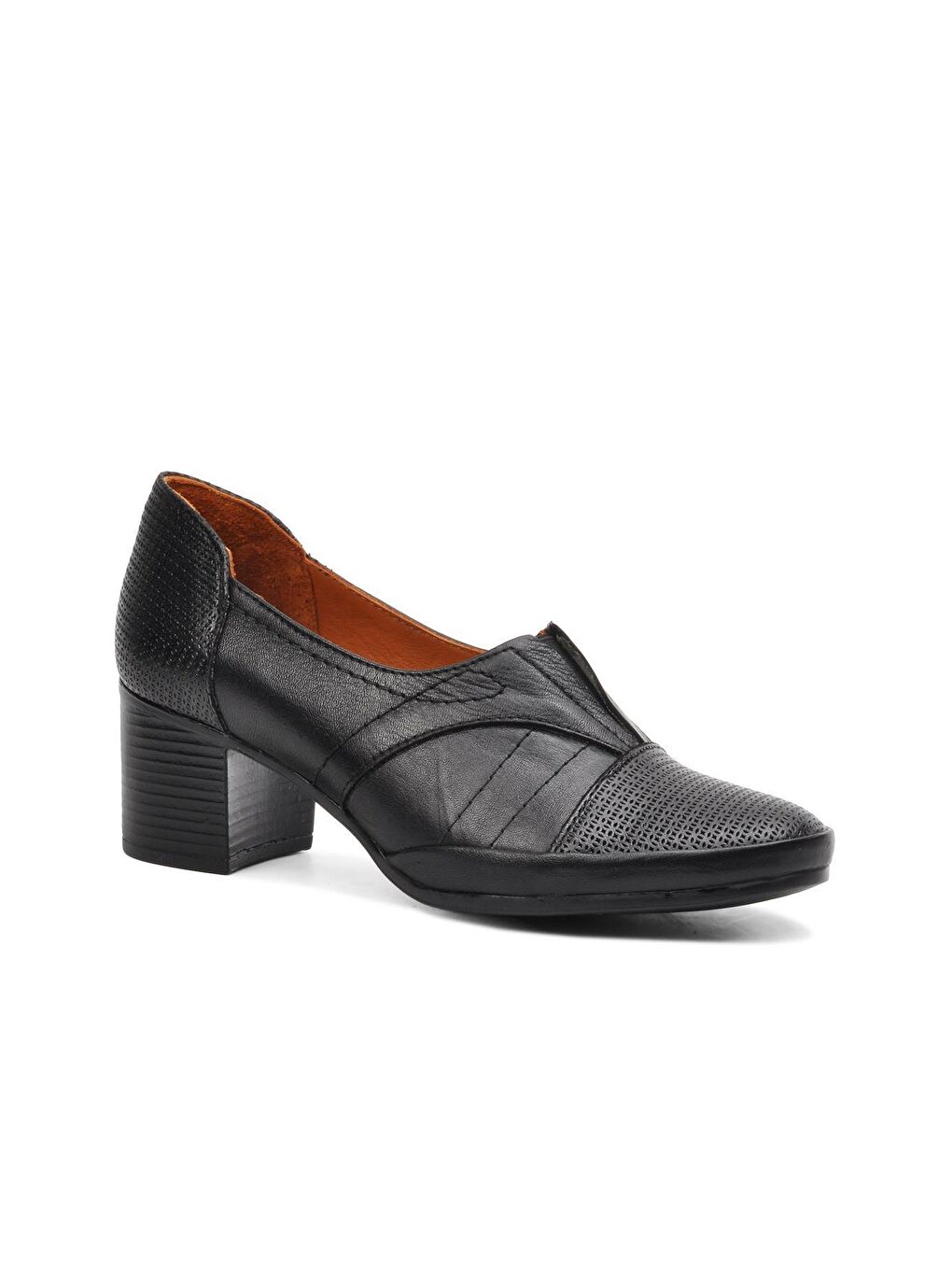 Siyah Hakiki Deri Kadın Klasik Ayakkabı 1911960-2