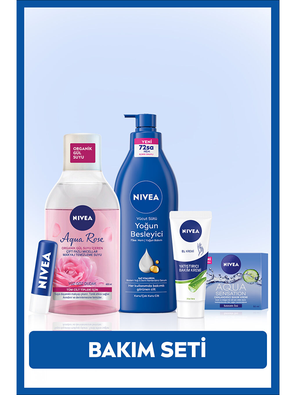 NIVEA Besleyici Vücut Sütü 400ml, Makyaj Temizleme Suyu 400ml, El Kremi, Yüz Kremi ve Dudak Bakım Kremi - 5