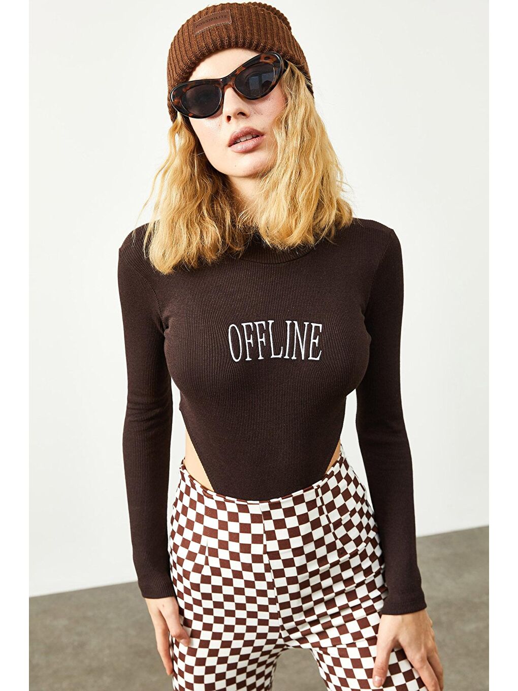Kahverengi OffLine Çıtçıtlı Kaşkorse Body 2KXK2-45723-18-1