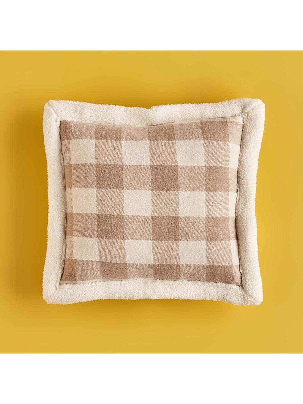 Plaid Kırlent Bej-2