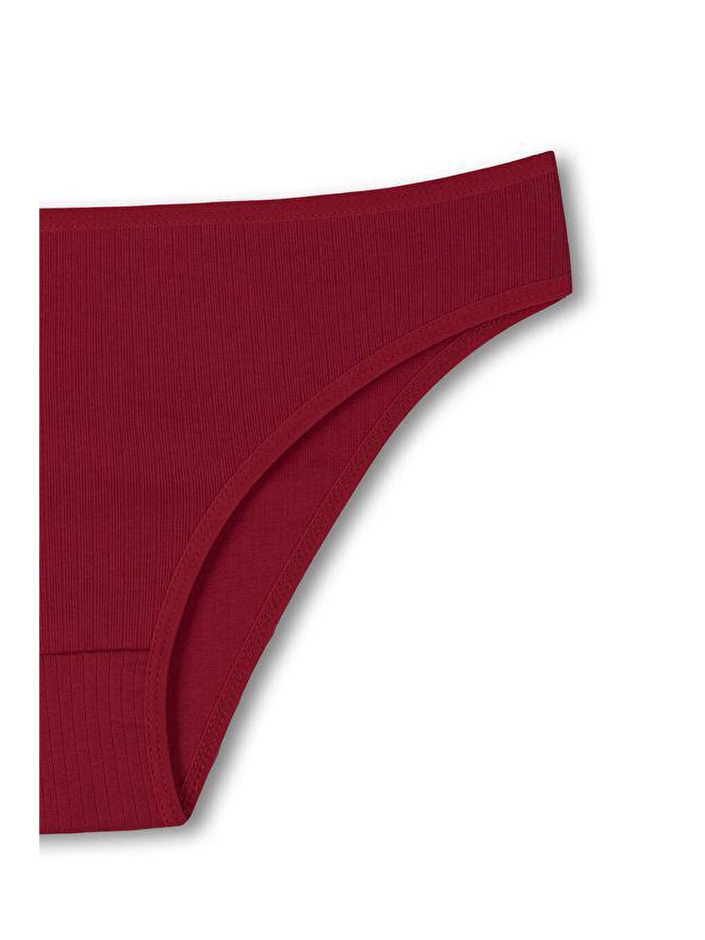 Kahverengi Pamuklu Fitilli Dokulu Slip Kadın Külot 5'li-4