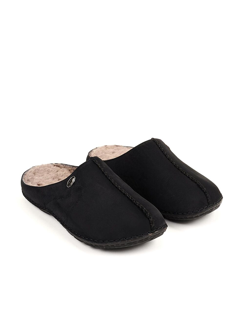 EDEL-G Ortopedik Erkek Terlik Siyah Nubuk-2