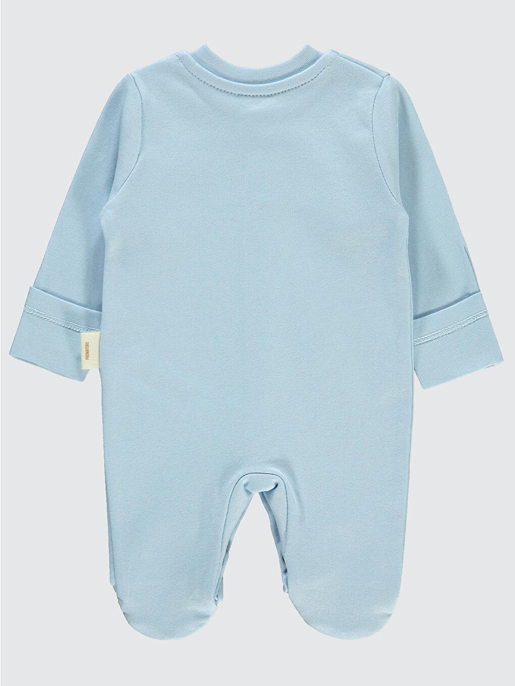 Baby Prematüre Organik Patikli Tulum Mavi-1