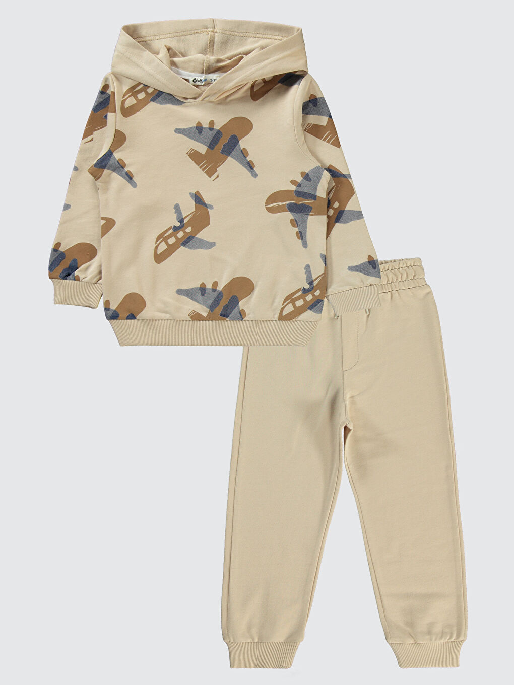 Erkek Çocuk Eşofman Takımı 2-5 Yaş Bej
