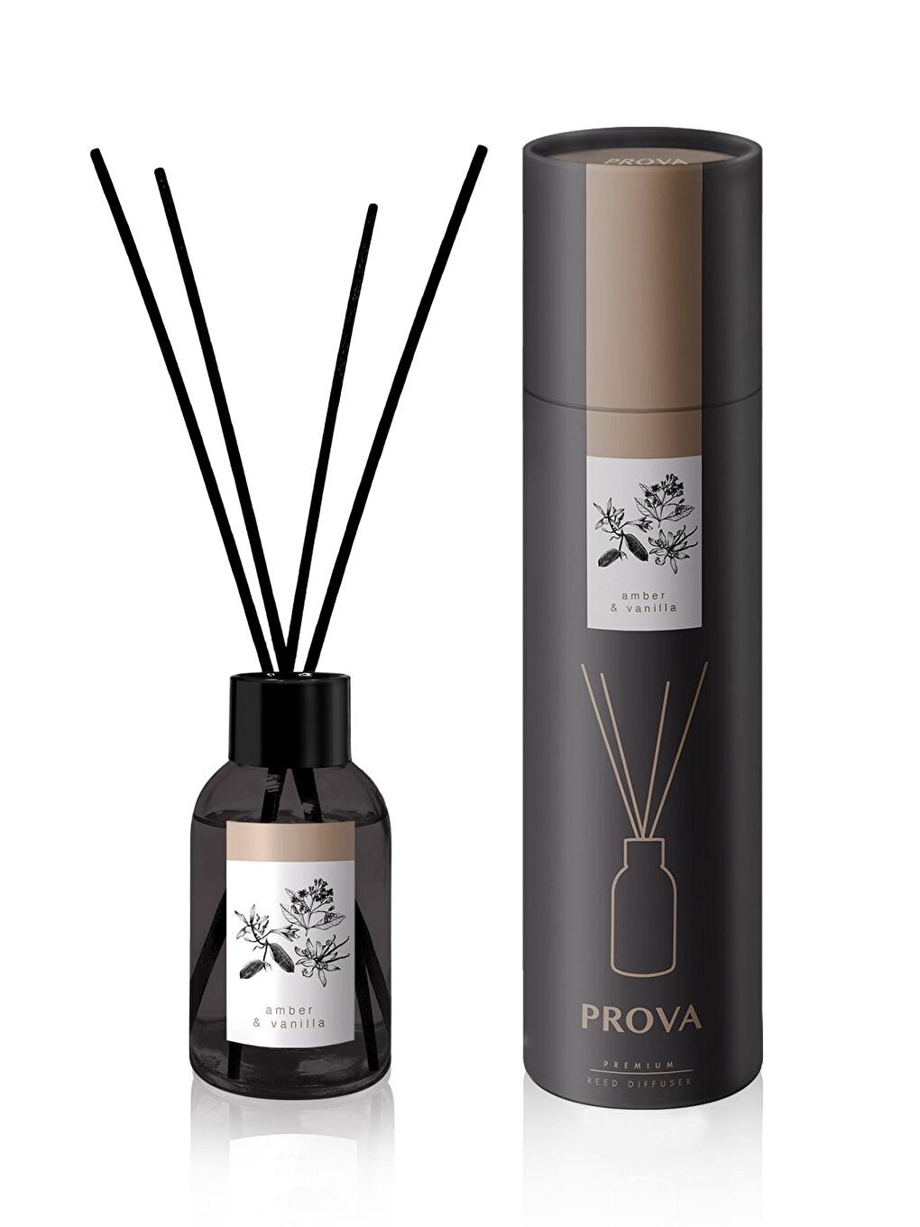 Prova Şeffaf Bambu Çubuklu Oda Kokusu Amber ve Vanilya Ferahlığı 100 ml