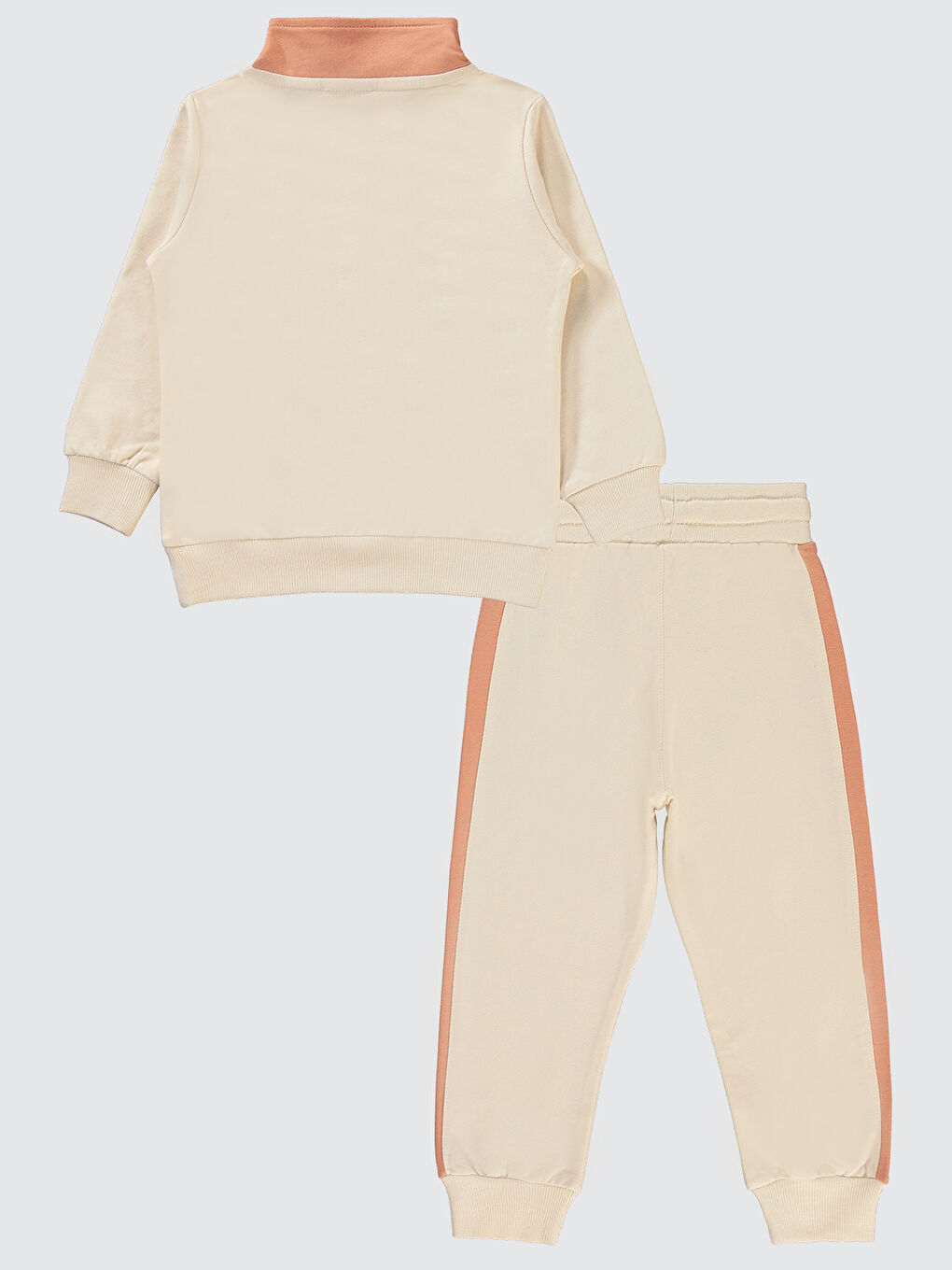Bej Erkek Çocuk Eşofman Takımı 2-5 Yaş Taş Rengi-1