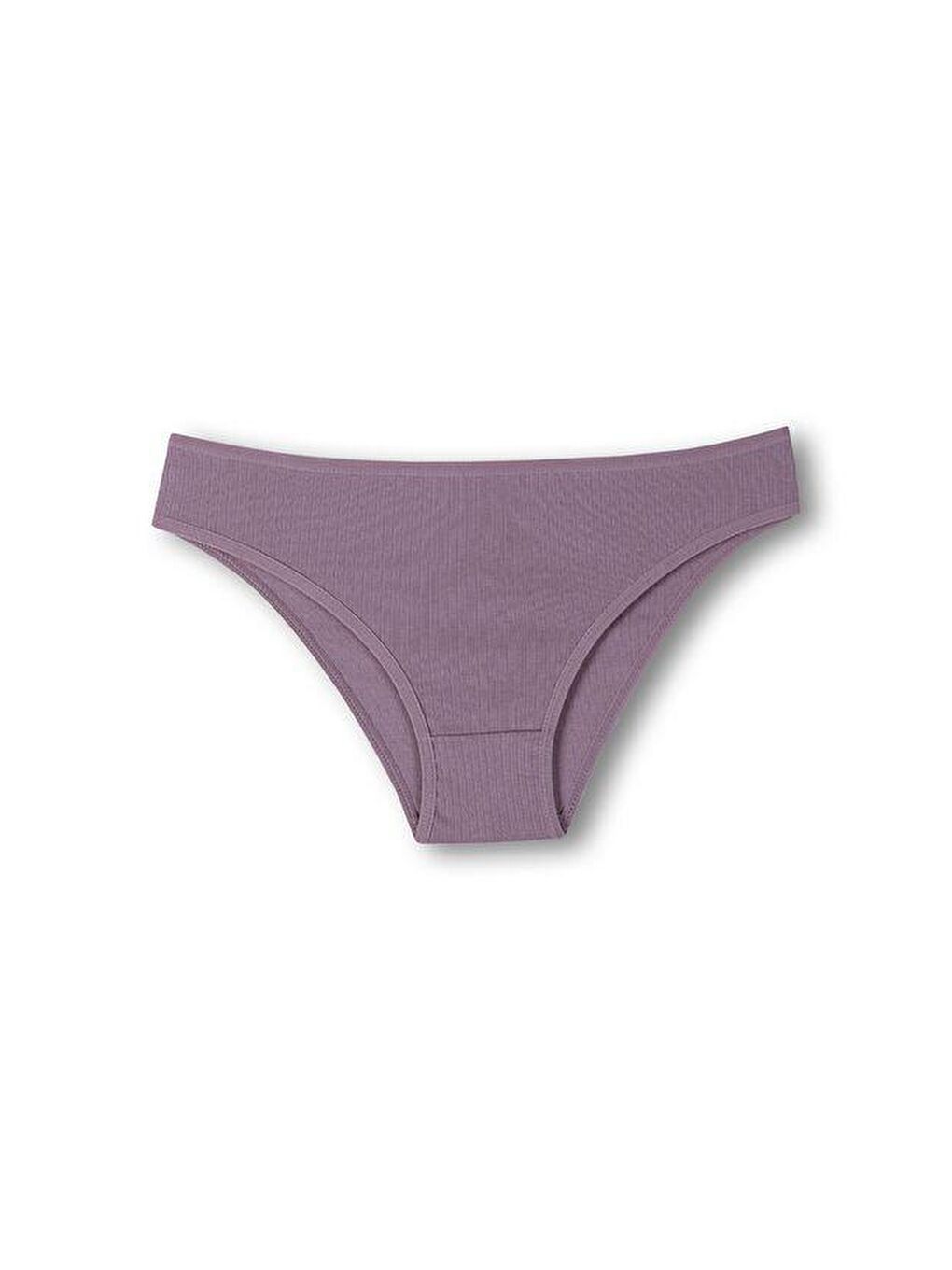 Karışık Pamuklu Fitilli Dokulu Slip Kadın Külot 5'li-2