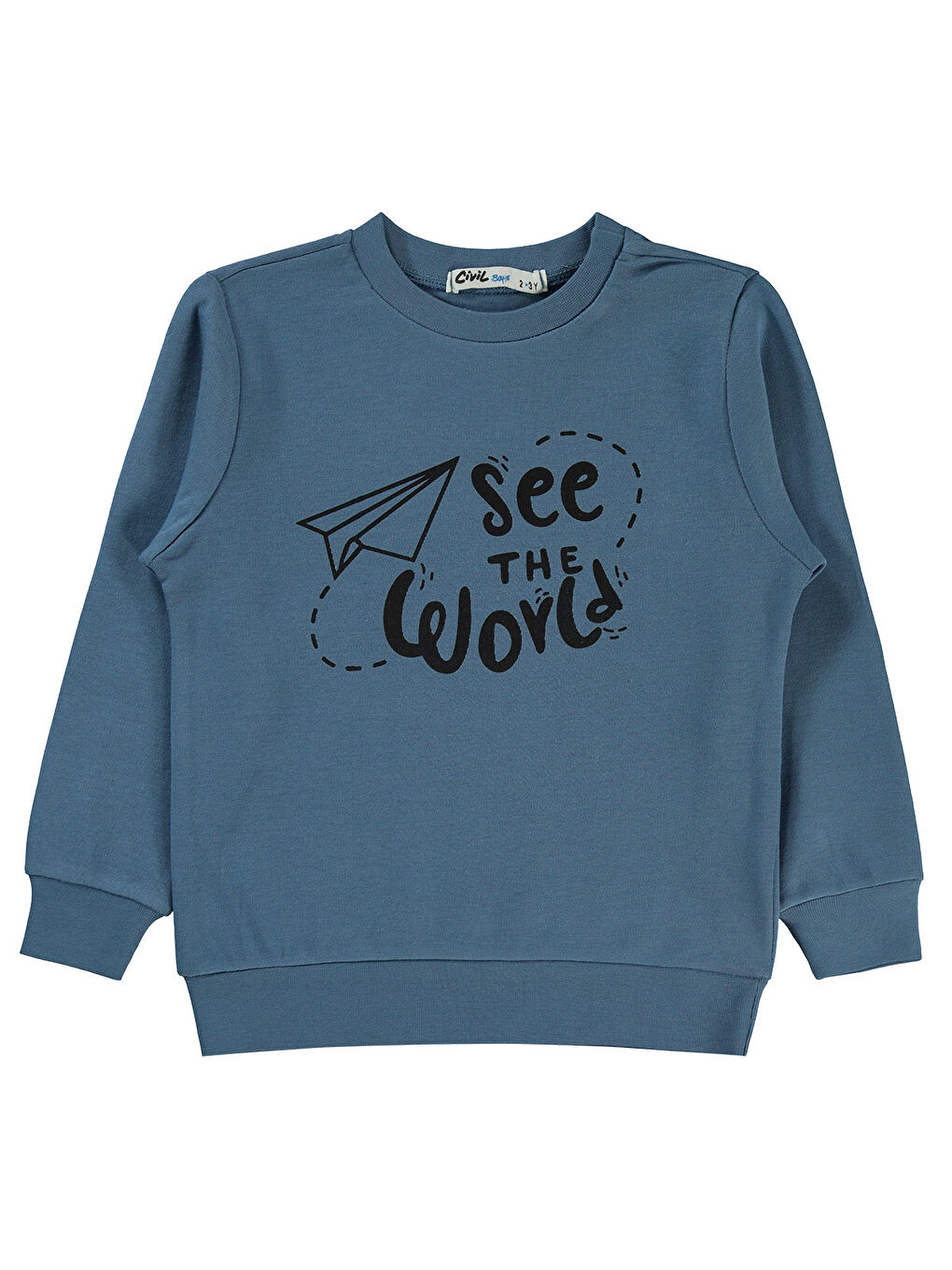 Boys Erkek Çocuk Sweatshirt 2-5 Yaş İndigo