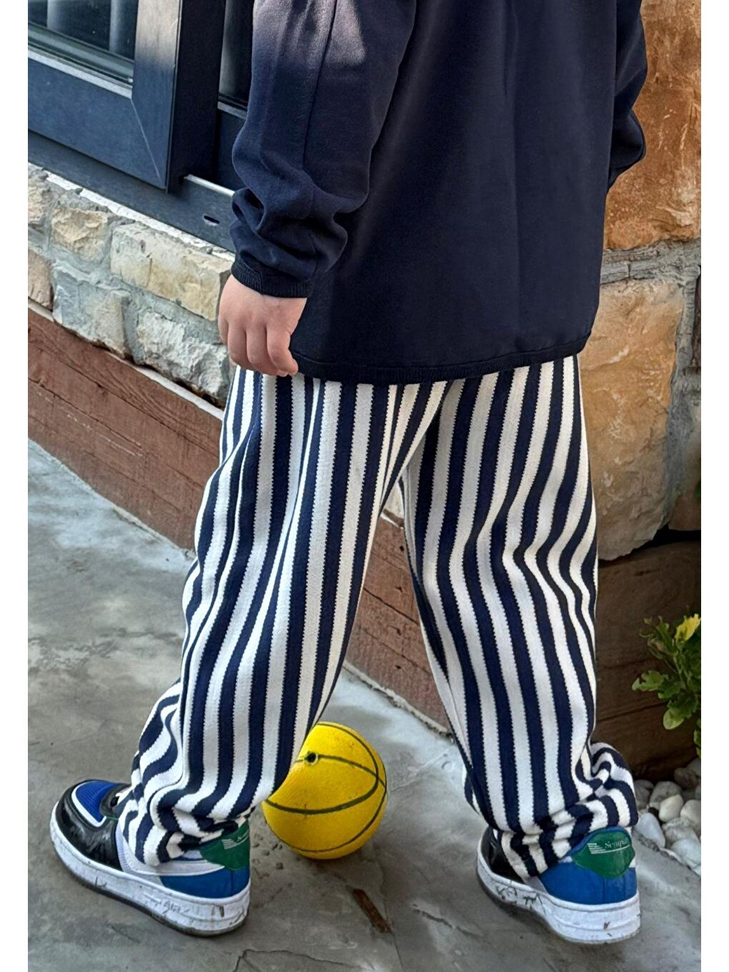 Çizgili Eşofman 3-12 Yaş Lacivert