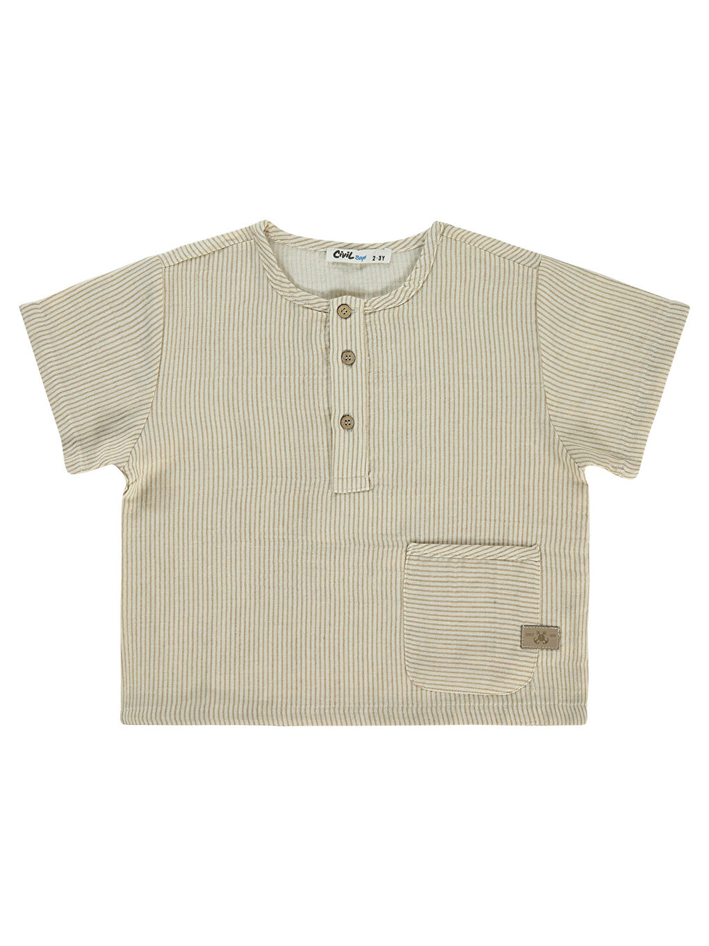 Boys Erkek Çocuk Gömlek 2-5 Yaş Bej