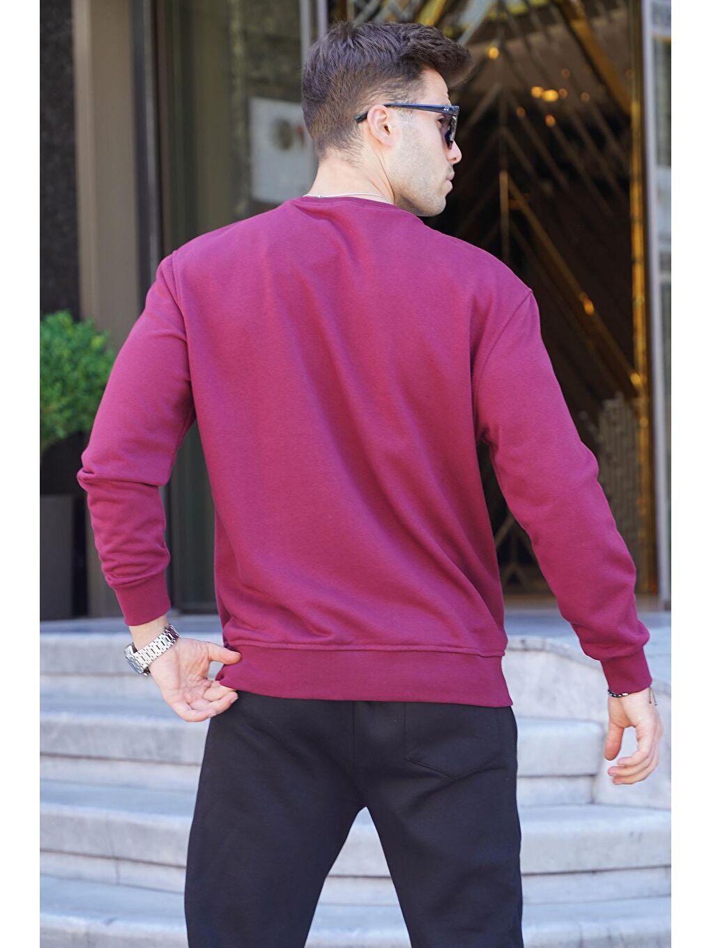 Madmext Bordo Regular Fit Basic Sweatshirt 6136 - 1