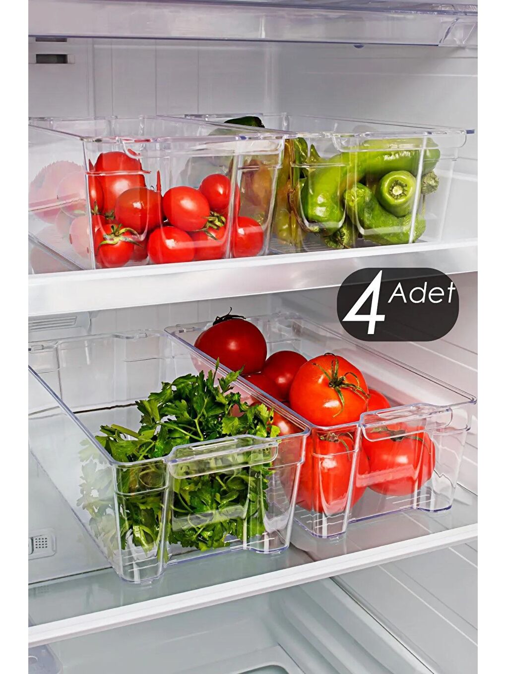 Renksiz Te-194 Buzdolabı Içi Düzenleyici Organizer Kapak Içi Düzenleyici Buzdolabı Sepeti Saklama Kabı