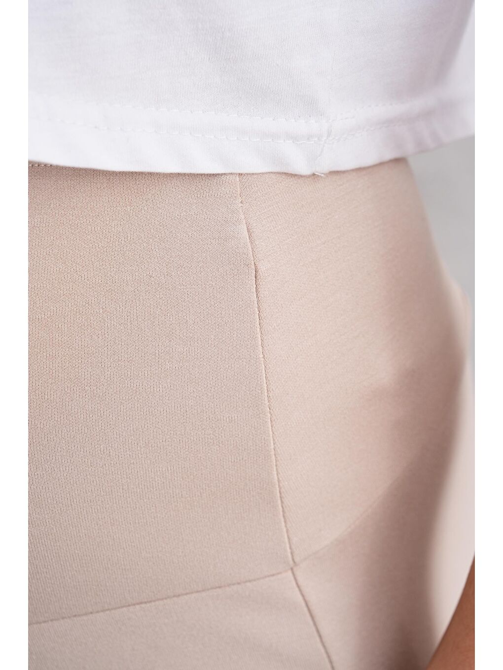 Bej Hamile ve Lohusa İspanyol Paça Bel Ayarlanabilir Modal Kumaş Eşofman Altı-5