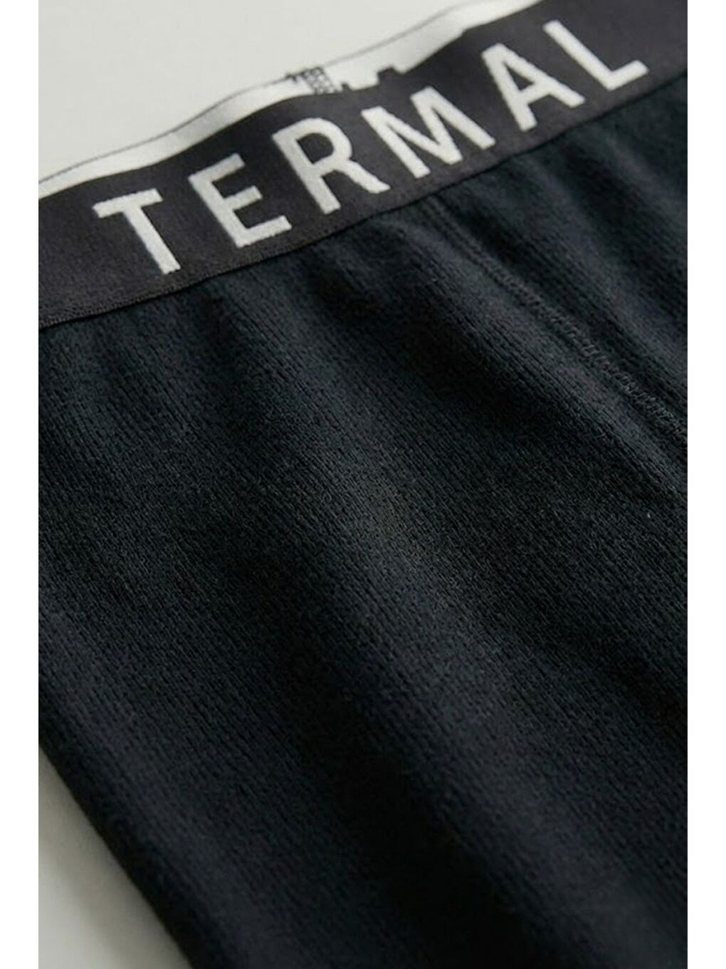 Siyah 3'lü set 100% esneyen Beli Lastikli Pamuklu Çocuk Termal İçlik-2