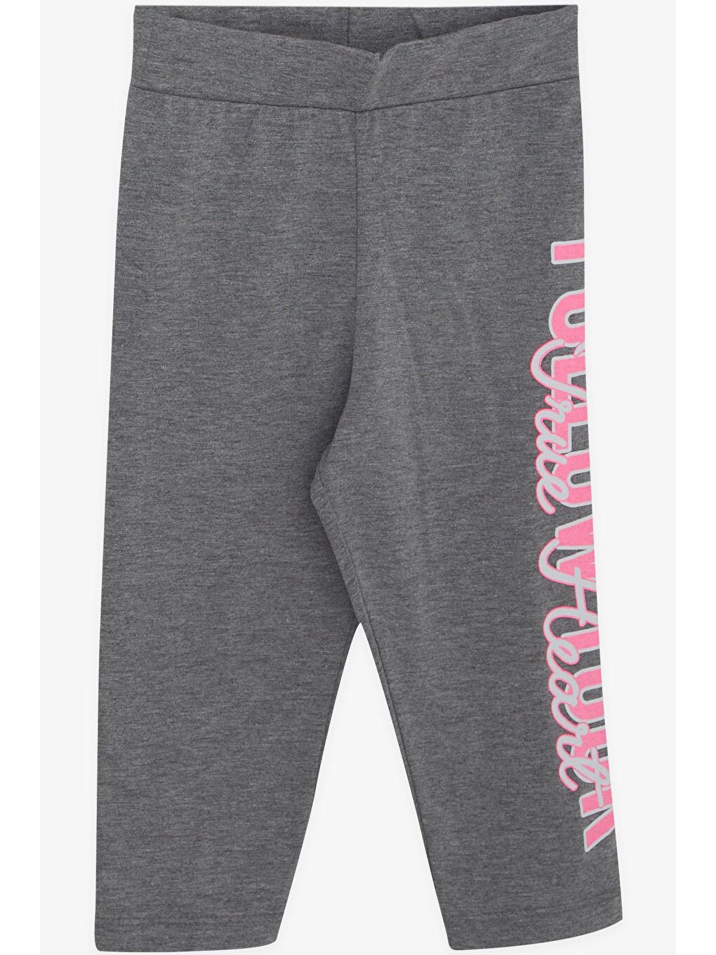 Kız Çocuk Kapri Taytlı Takım Kalpli Pullu Ekru (5-10 Yaş)-3