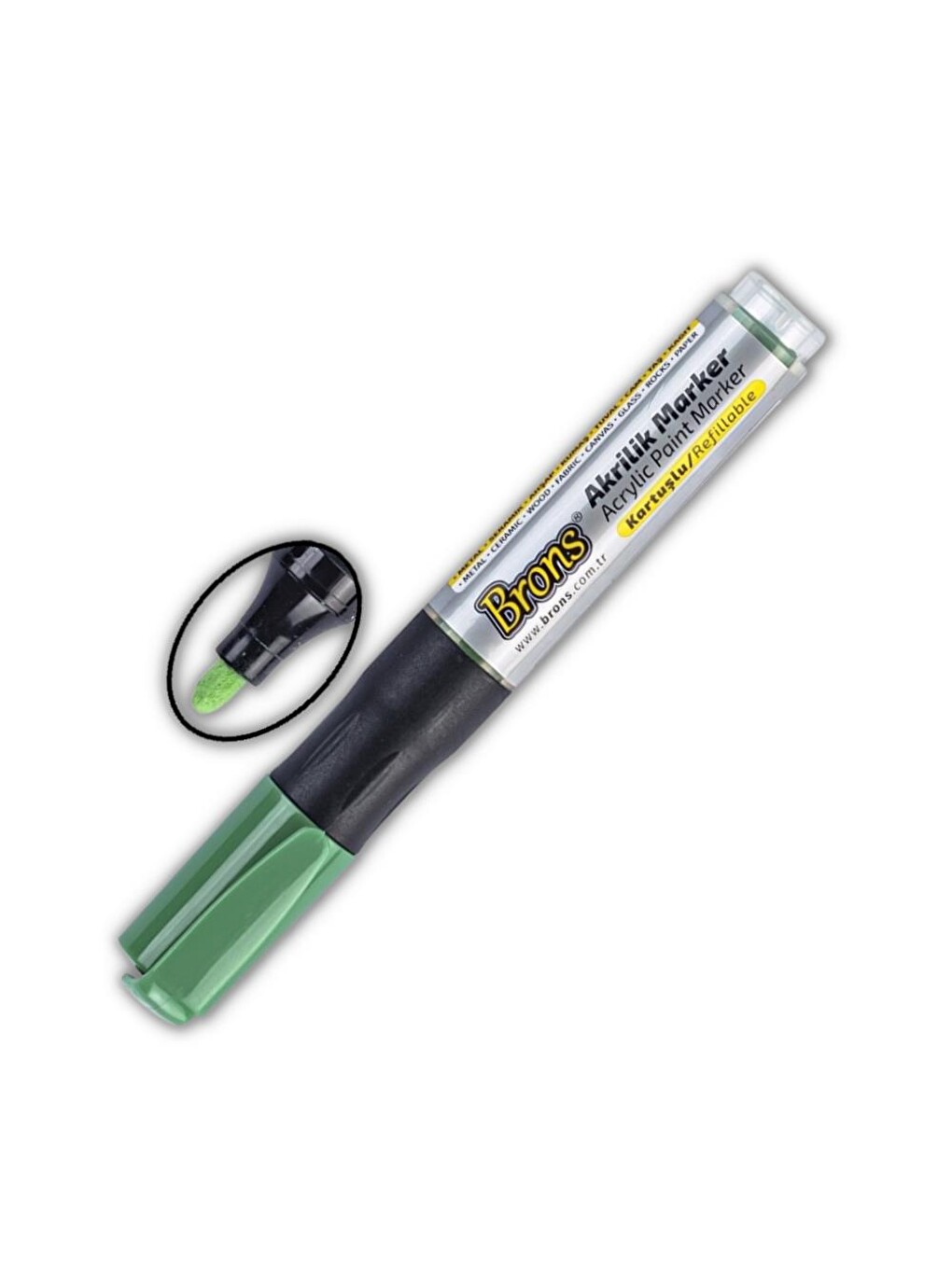 Akrilik Marker Yuvarlak Uç 1 Adet Akrilik Markör Metal Seramik Ahşap Kumaş Tuval Cam Taş