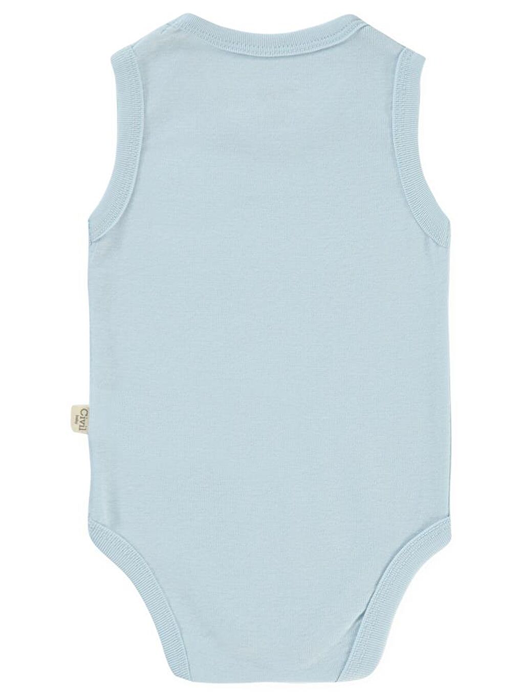 Baby Düz Renkli Çıtçıtlı Badi - Mavi 0-1 Ay-2