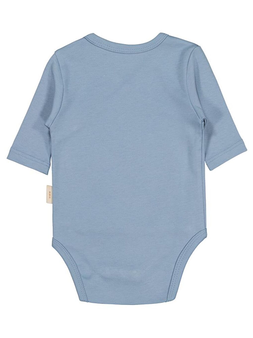 Baby Organik Pamuklu Kruvaze 0-6 Ay Çıtçıtlı Badi - Mavi0-1 Ay-1