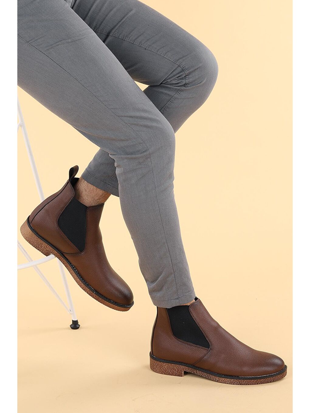 Kahverengi 5100 Cilt Termo Taban Erkek Bot Ayakkabı