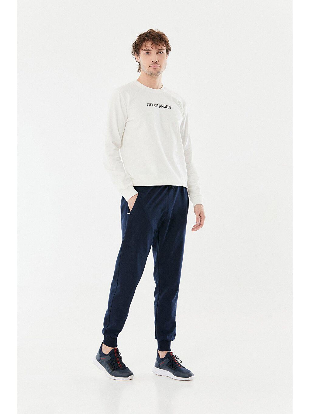 Lacivert Beli Lastikli Jogger Eşofman Altı