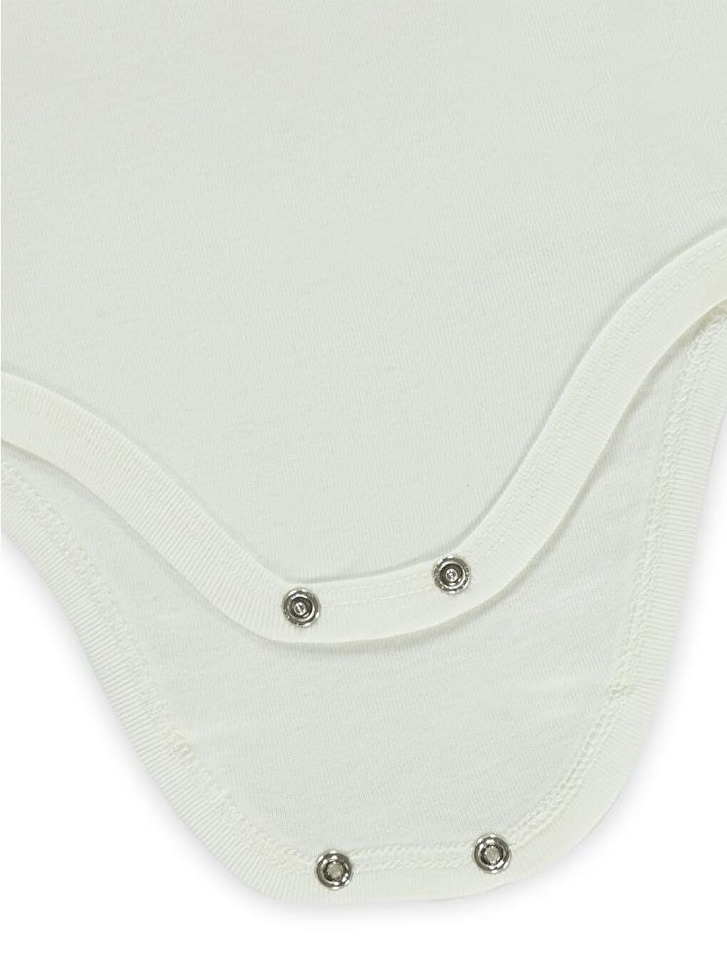 Baby Düz Uzun Kol Çıtçıtlı Badi - Beyaz 0-1 Ay