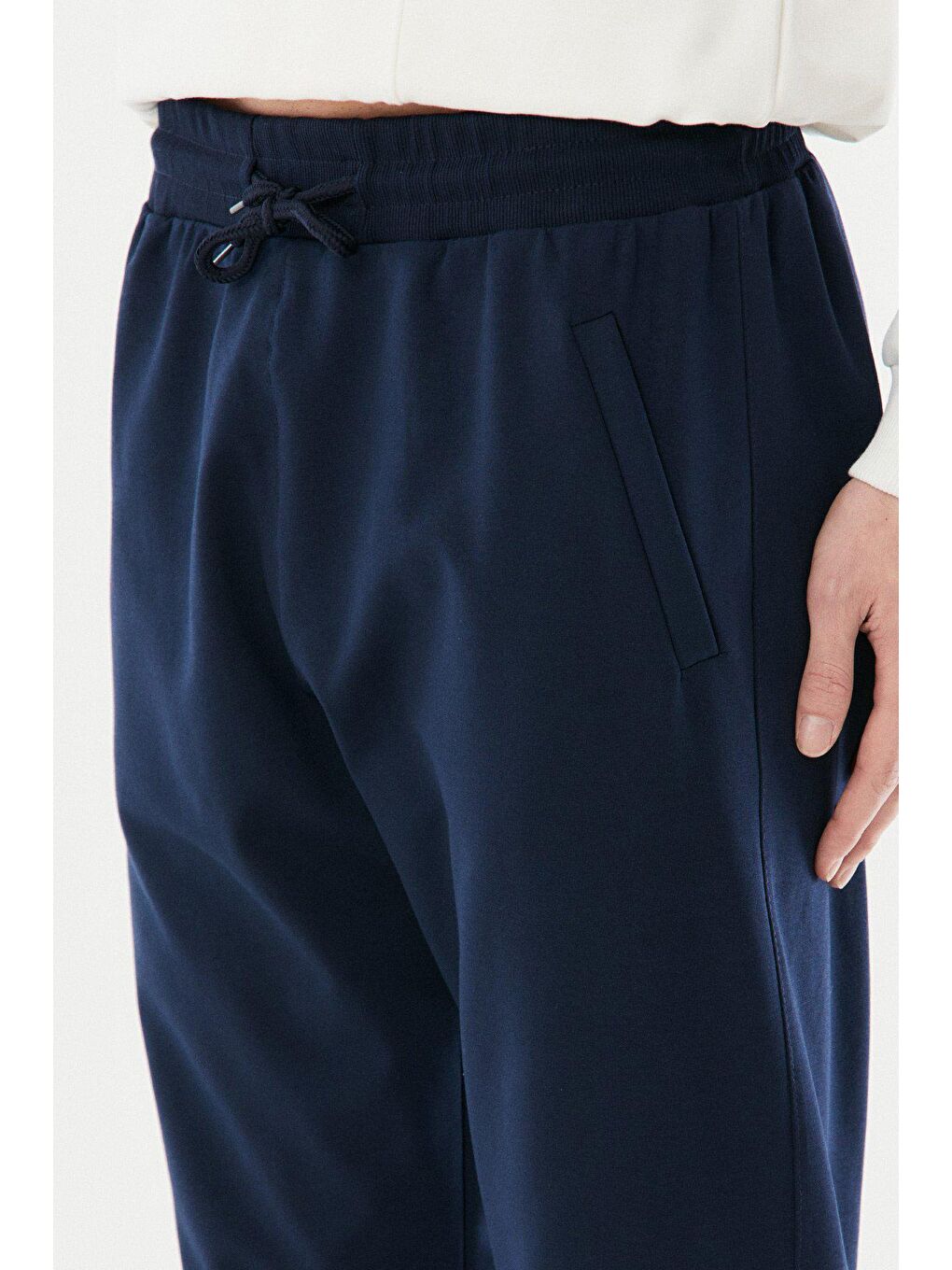 Lacivert Beli Lastikli Jogger Eşofman Altı-3