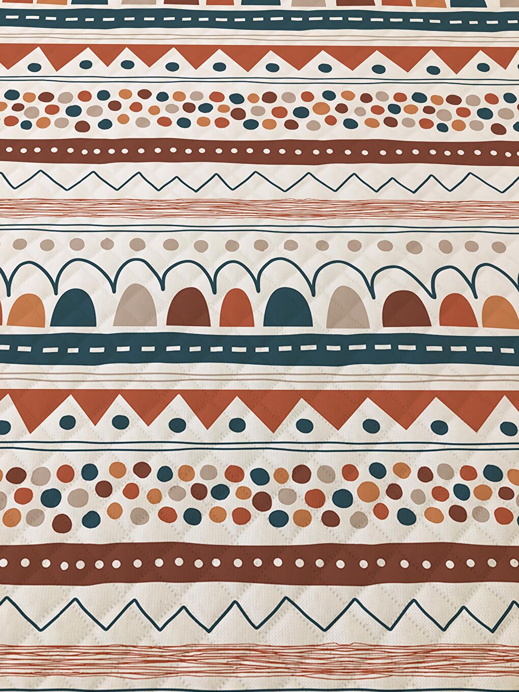 Karışık Modern Desen Çift Kişilik Baskılı Pike (200x220 Cm) Renkli-1