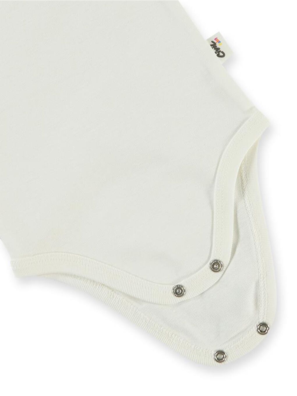 Baby Düz Uzun Kol 3-9 Ay Çıtçıtlı Badi - Beyaz 3-6 Ay-4