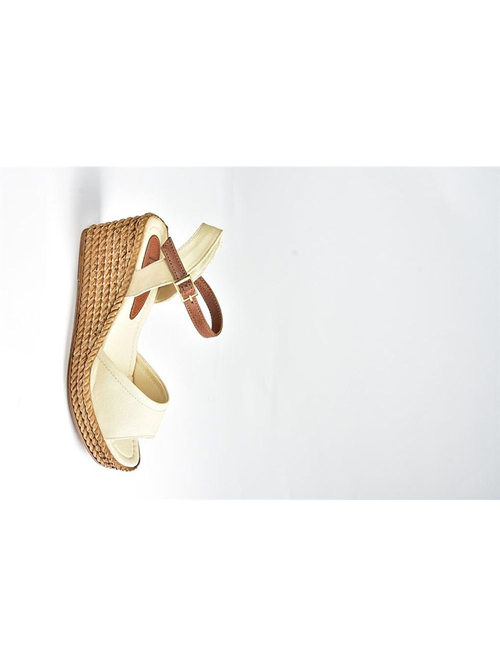 K674192205 Bej Dolgu Taban Kadın Ayakkabı-3