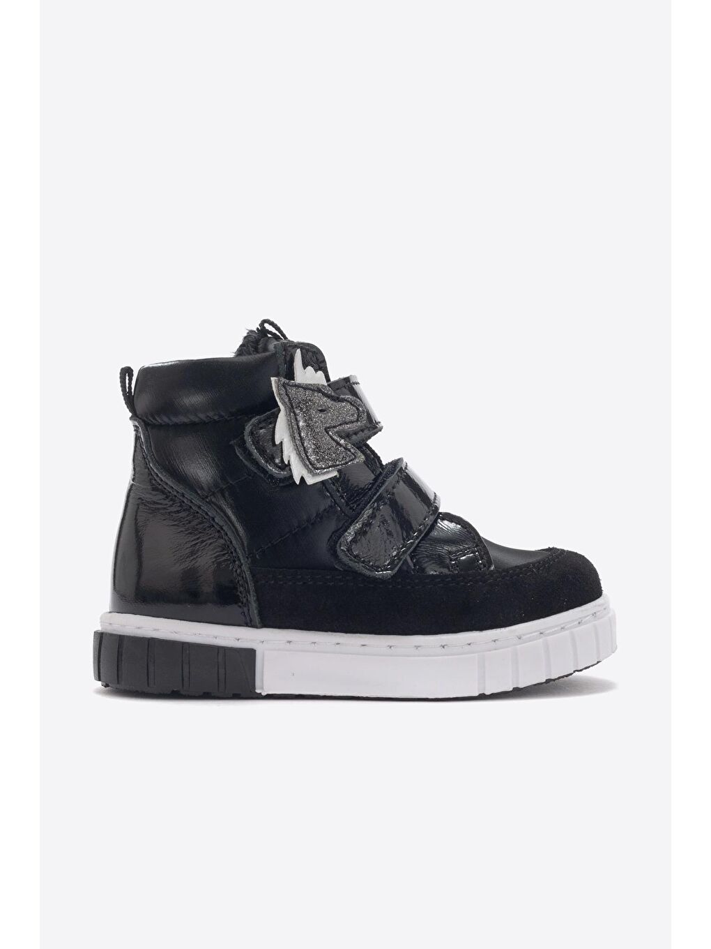 Kız Çocuk Siyah Hakiki Deri Anatomik Günlük Bot-3