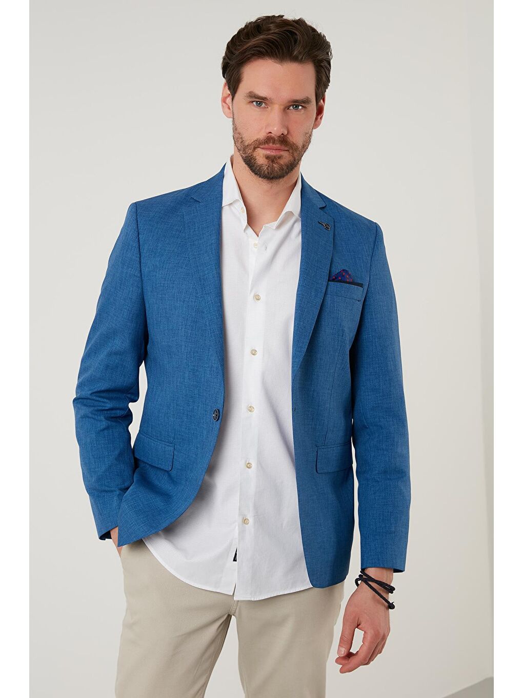 Mavi Slim Fit 6 Drop Tek Yırtmaçlı Blazer Erkek Ceket NİPOYE