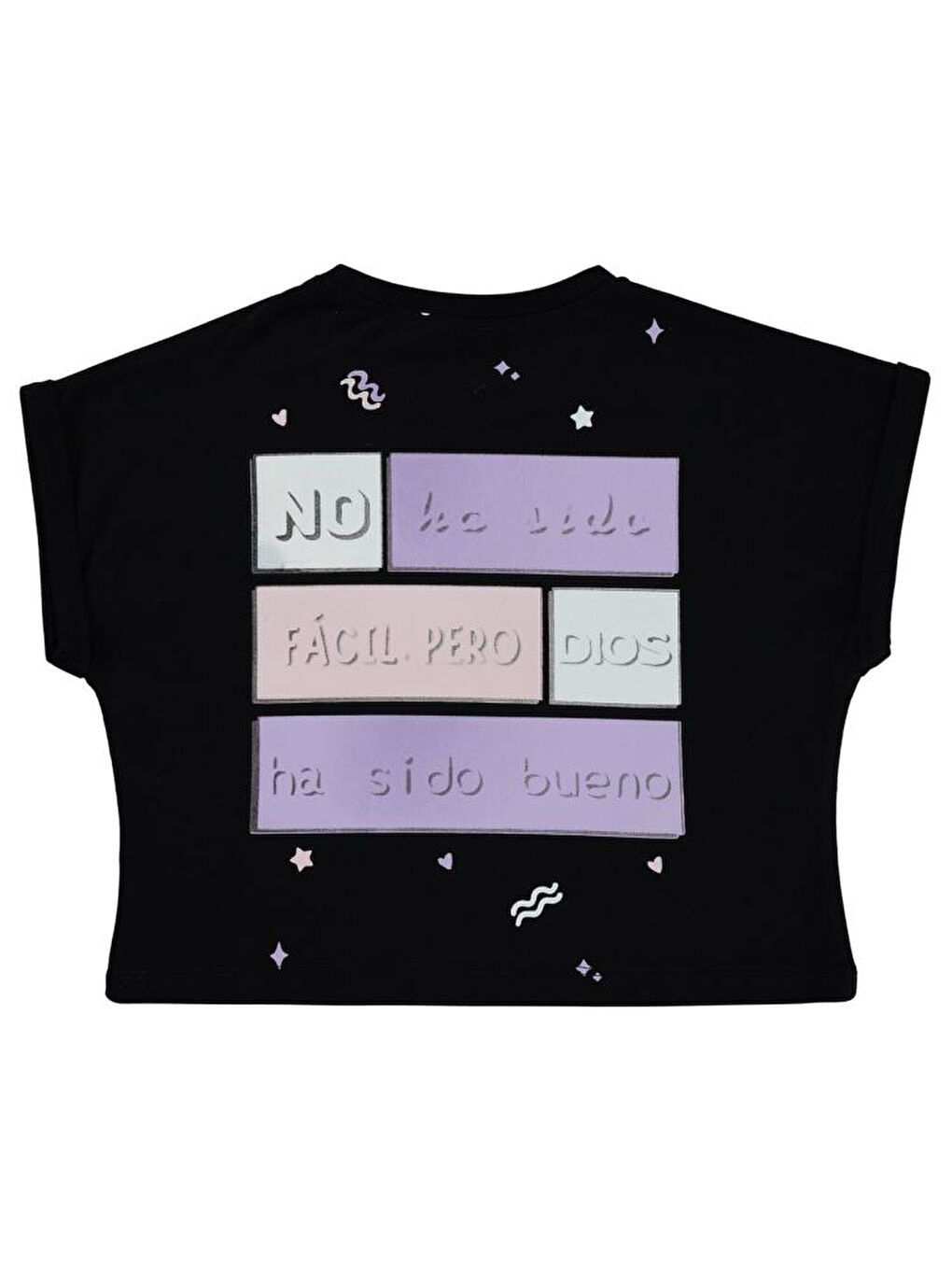 Girls No Ha Side Baskılı 6-9 Yaş Tişört - Siyah7-8 Yaş-1