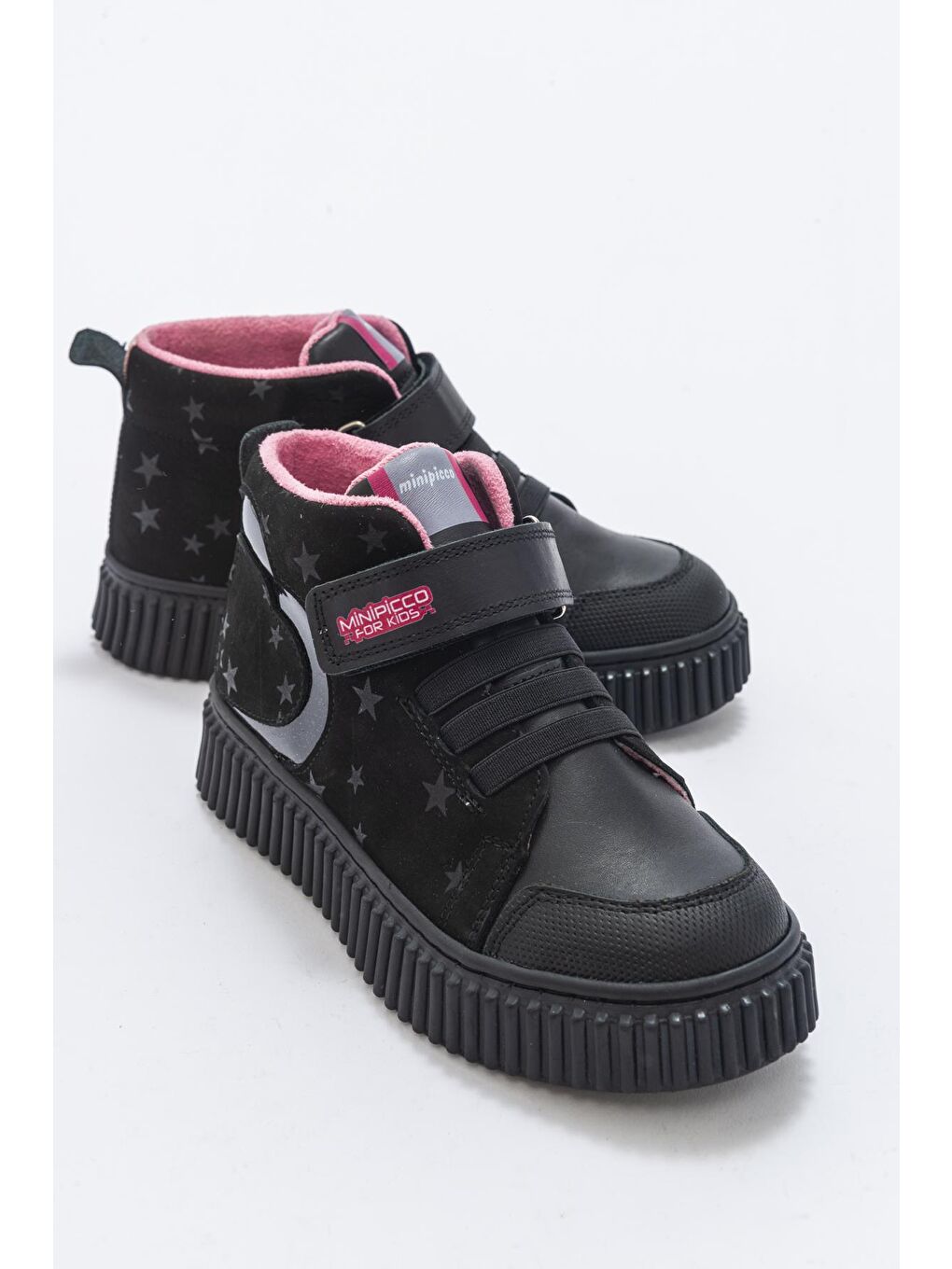 Kız Çocuk Siyah Hakiki Deri Anatomik Günlük Bot