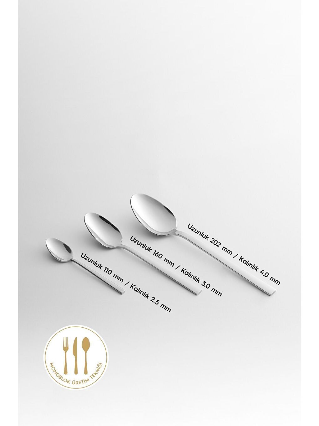 Gri Dalyan Sade 12 Kişilik 72 Parça Kutulu Çatal Kaşık Bıçak Takımı-2