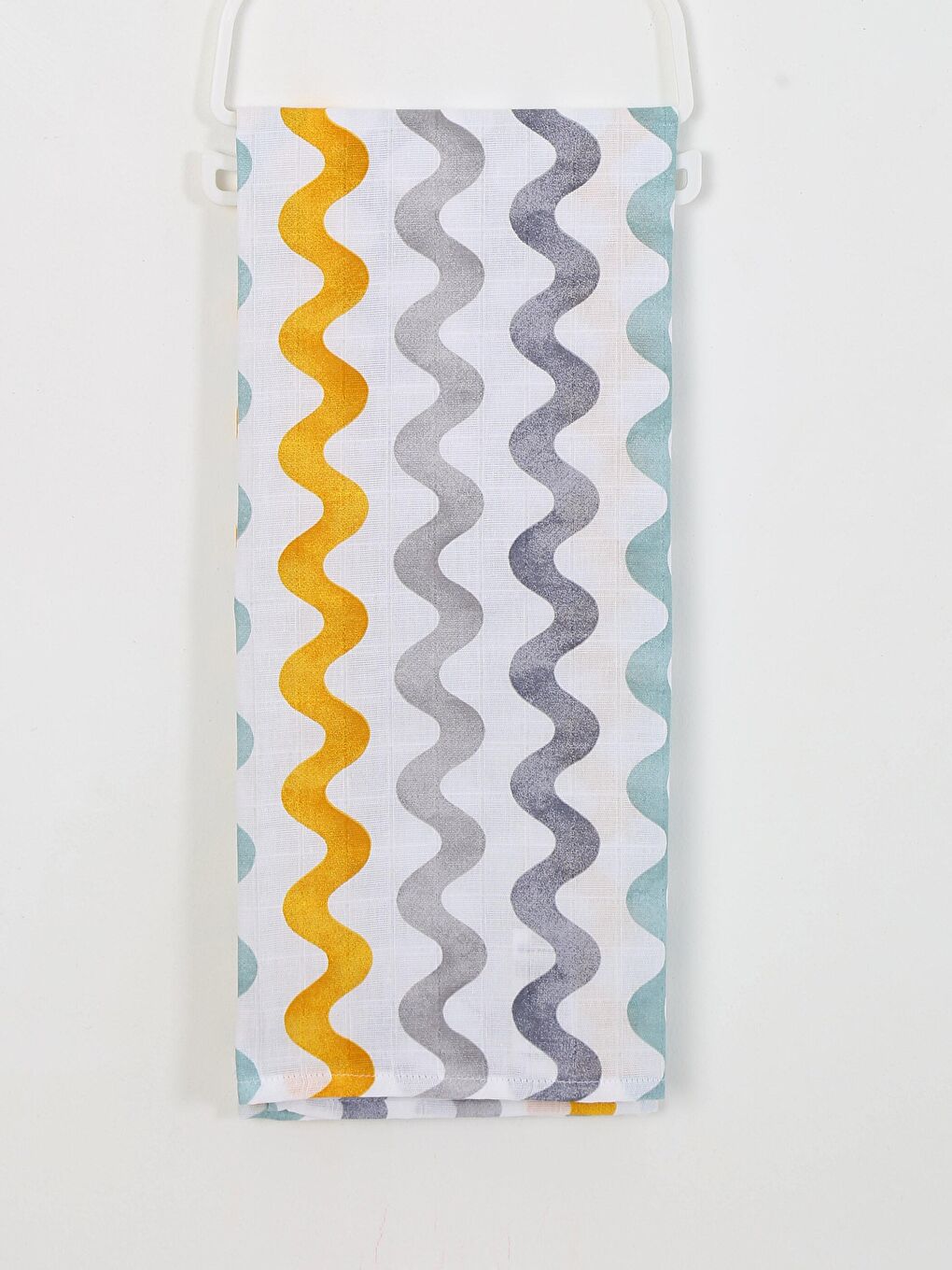 Gri Baskılı Pamuklu Müslin Bebek Battaniyesi 80x100 Cm-1