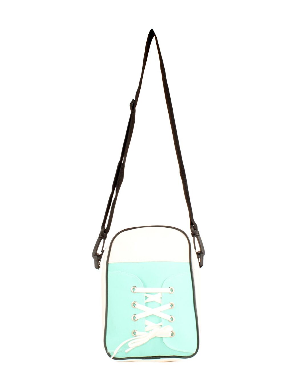 Turkuaz Kadın Bağcık Detaylı Ayakkabı Model Çapraz ve Omuz Çanta (20628)-1