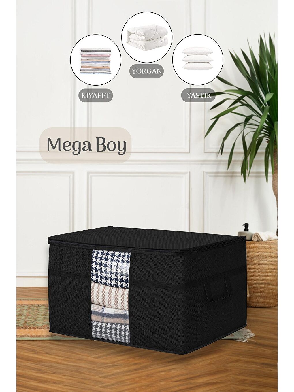 Mega Boy Yorgan Hurcu 70 x 40 x 40 cm Siyah