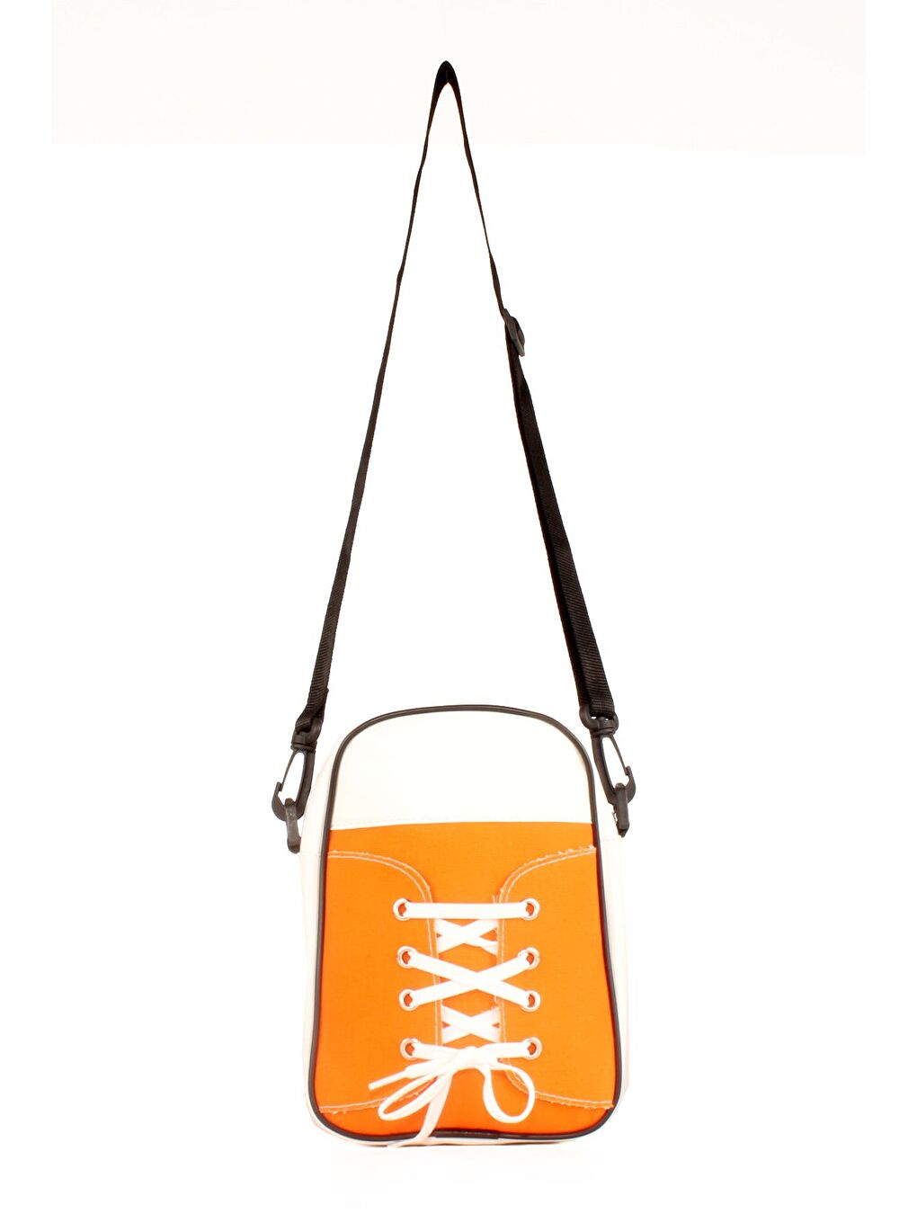 Turuncu Kadın Bağcık Detaylı Ayakkabı Model Çapraz ve Omuz Çanta (20628)-1