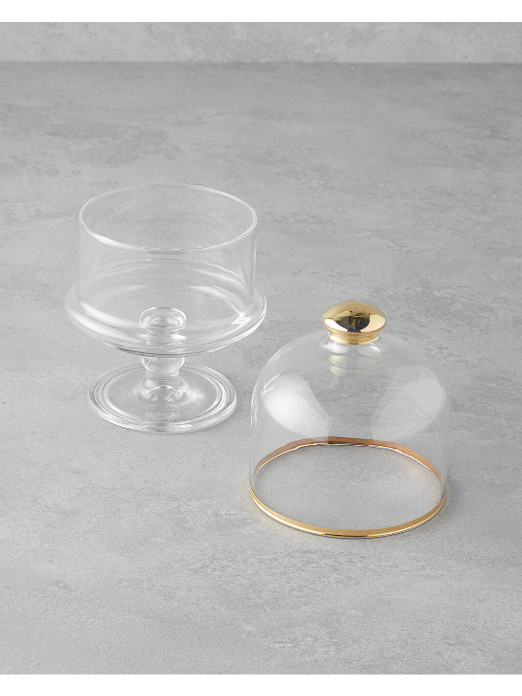 Sarı Nuance Cam Sunumluk 30x23 cm Gold-1