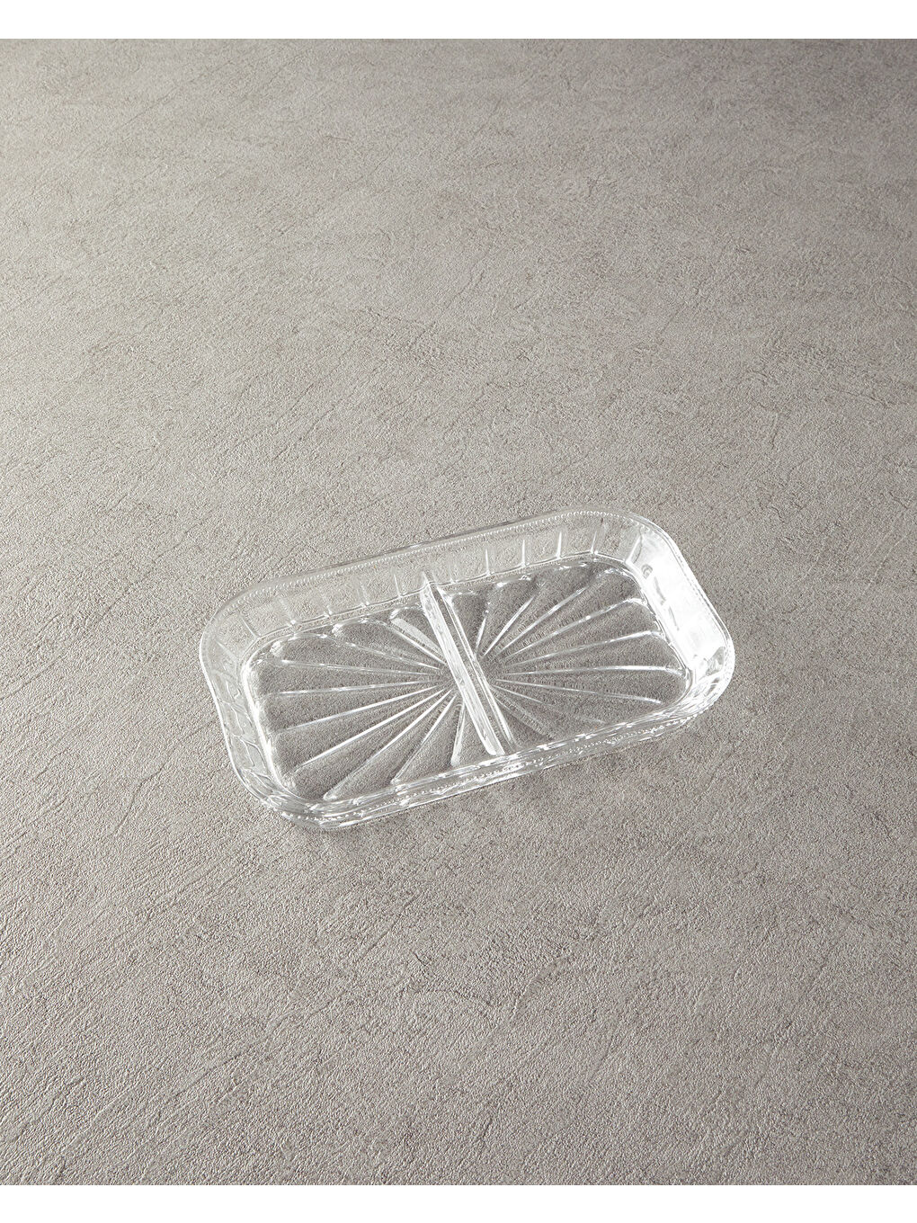 Renksiz Cosmos Cam 2 Bölmeli Sunumluk Şeffaf