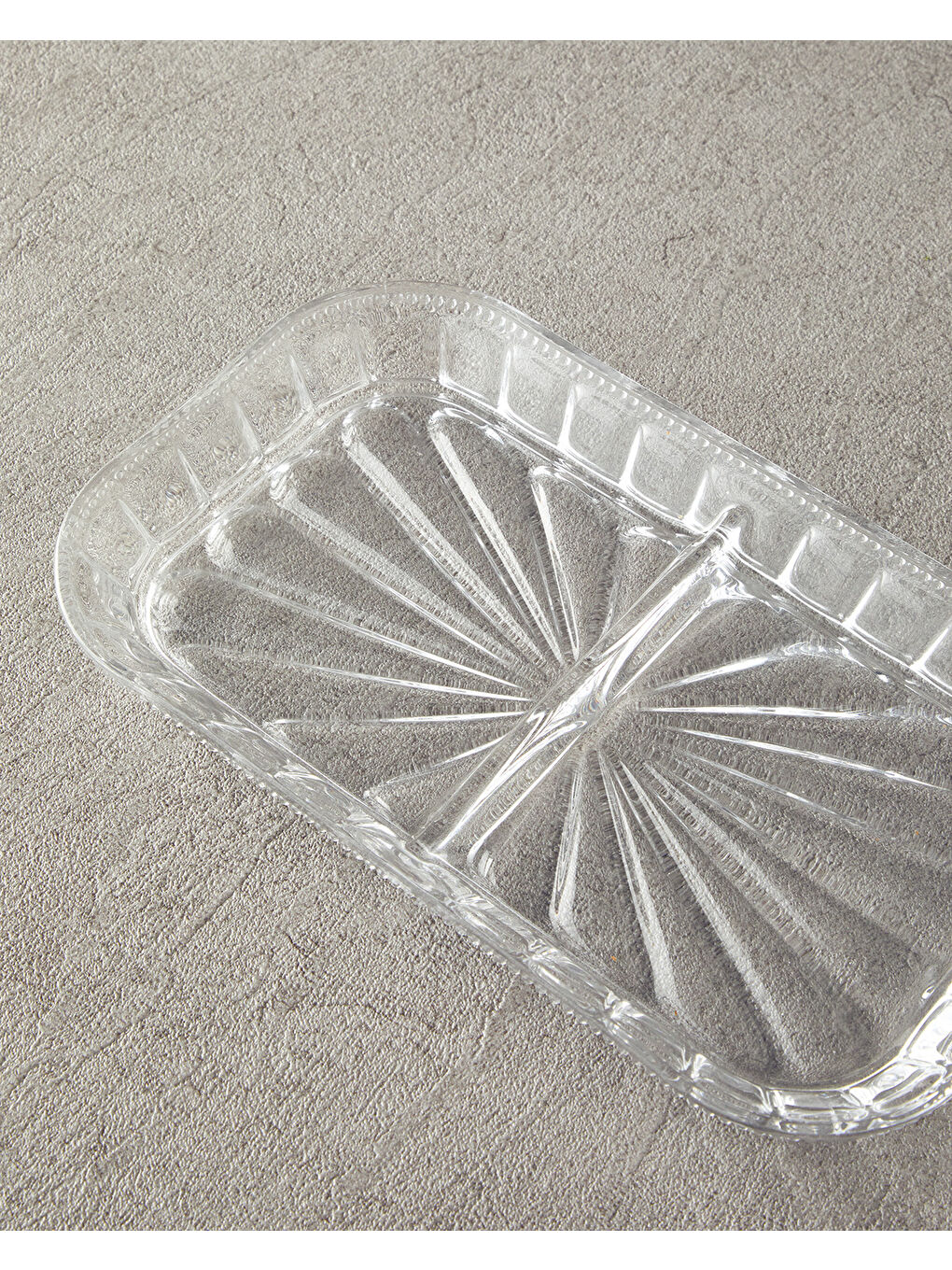 Renksiz Cosmos Cam 2 Bölmeli Sunumluk Şeffaf-1