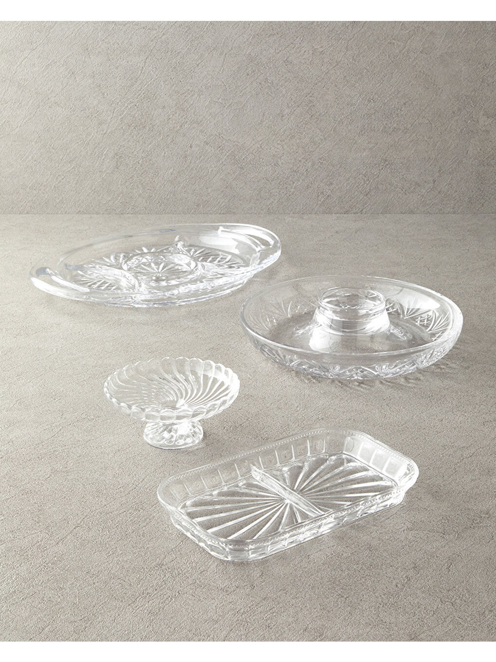 Renksiz Cosmos Cam 2 Bölmeli Sunumluk Şeffaf-2