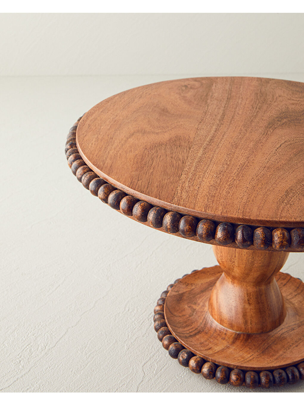 Rustique Akasya Kek Standı 30x19 cm Kahverengi-3