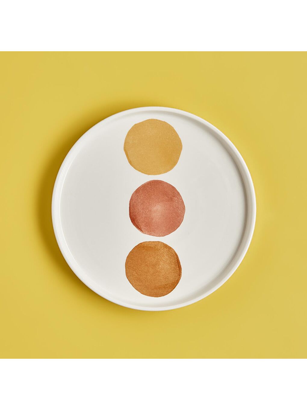 Pembe Circles Seramik Pasta Tabağı