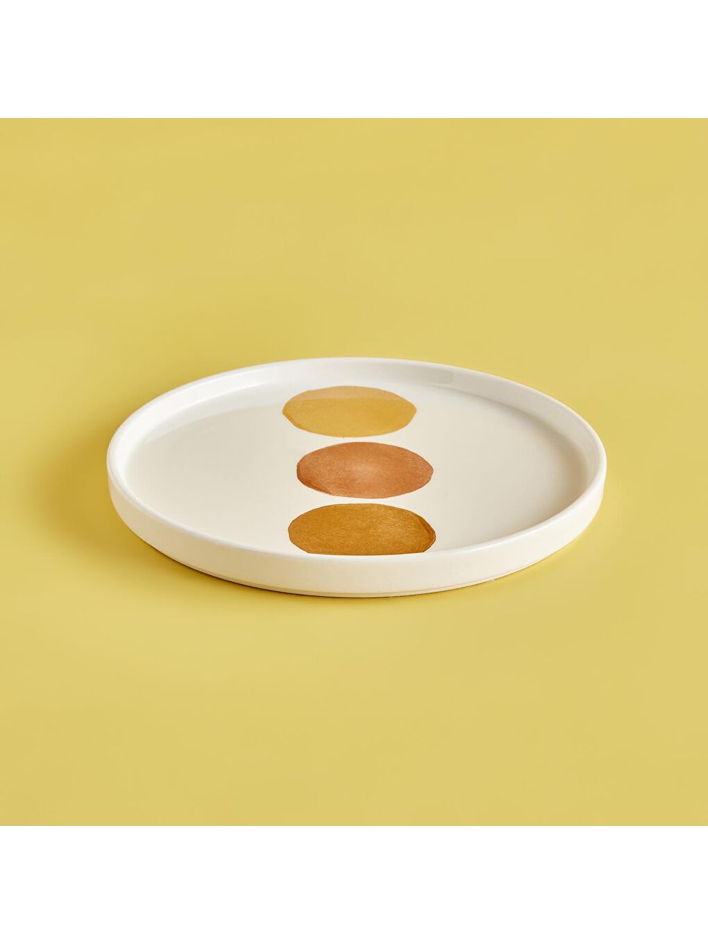 Pembe Circles Seramik Pasta Tabağı-1