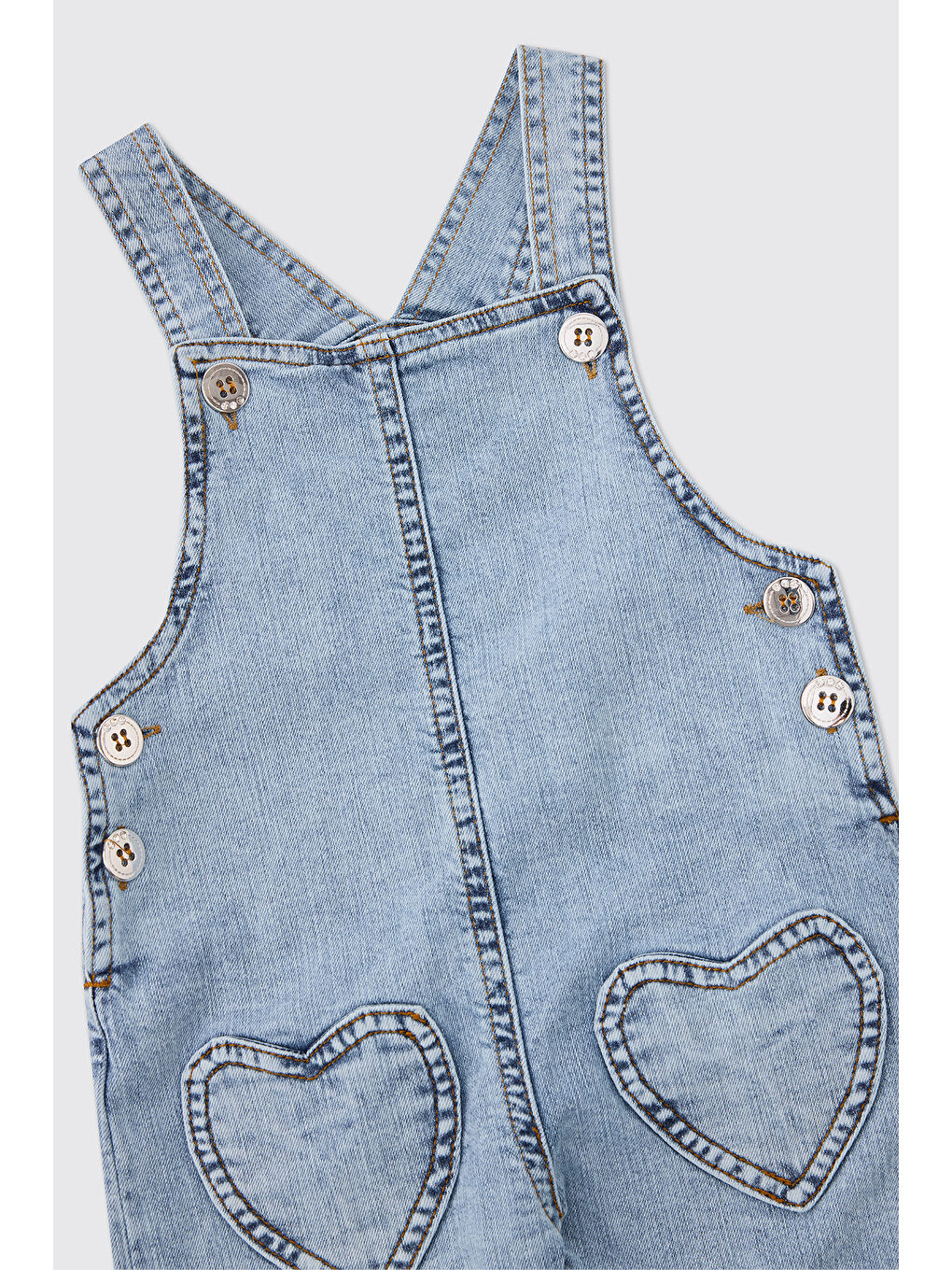 Kız Bebek Mavi Jean Salopet-2