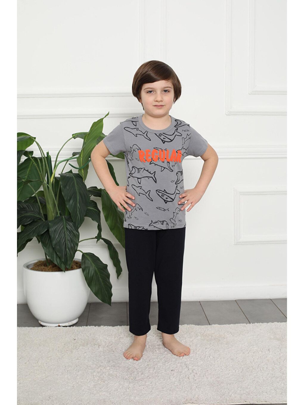 DomiKids Karışık Erkek Çocuk Kısa Kol Pijama Takım