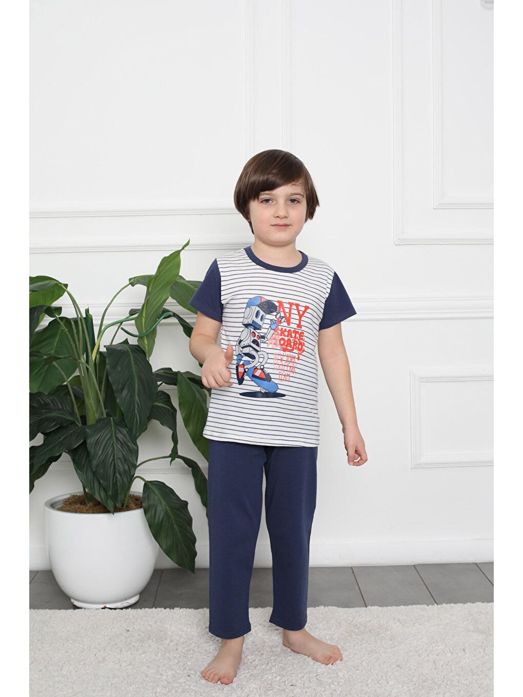 DomiKids Karışık Erkek Çocuk Kısa Kol Pijama Takım